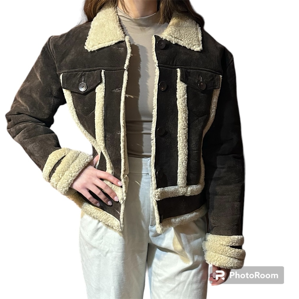 SALE!!! Vintage leather suede jacket.    4